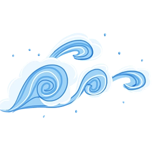 手绘卡通浪花设计素材