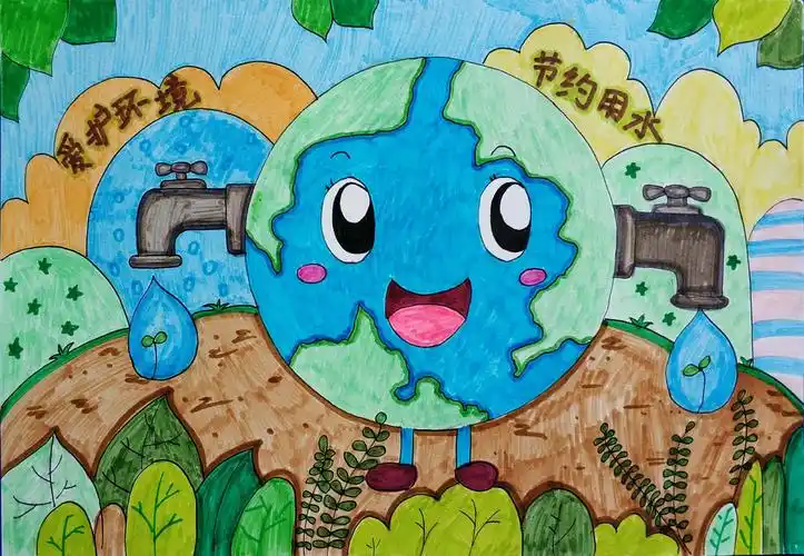 科学园小学2020年节约用水主题教育绘画手抄报评比结果