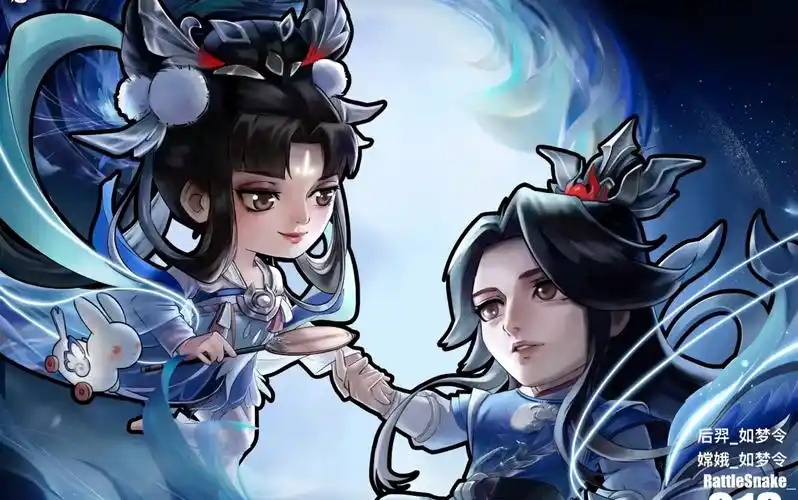 【板绘】王者荣耀_嫦娥后裔_如梦令_哔哩哔哩 (゜-゜)つロ 干杯~-bili