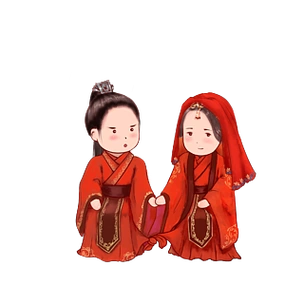 人物新年庙会扭秧歌看秧歌卡通人物手绘春天手绘古风卡通人物农耕背秧