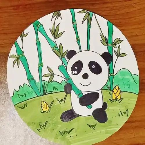 小伙伴们来围观一只可爱的小熊猫吧!#学习日常  #简笔画