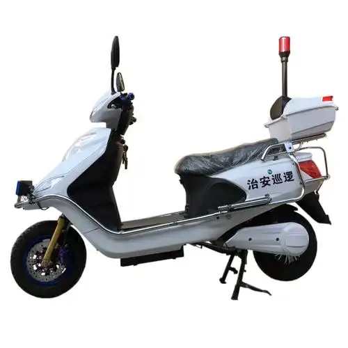 二轮警用油电混合摩托车 两轮巡逻油电摩托车 城管巡查电动车