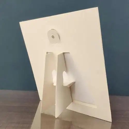 带支架小画框裱油画棒作品小正方形卡纸画框纸相框儿童画装裱框