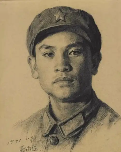 原央美老院长靳尚谊,148幅素描(收藏)_肖像_头像_女孩