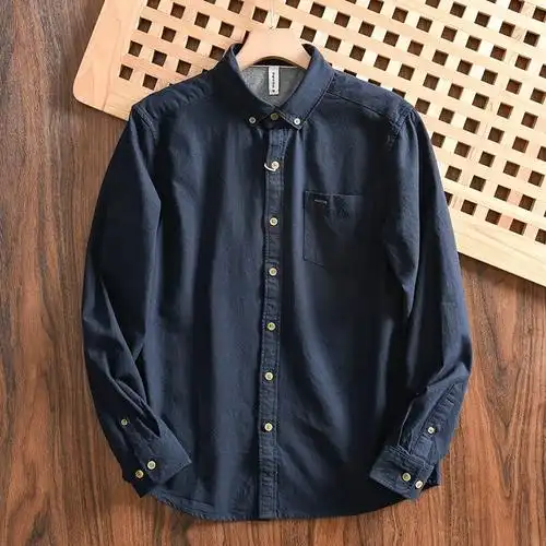 9日10点男装春秋中袖衬衫潮休闲时尚开衫修身男式衬衫