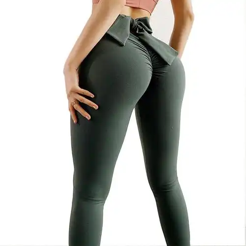 tightfitnesswomenyoga健身女裤pant瑜伽裤pantsbowknot