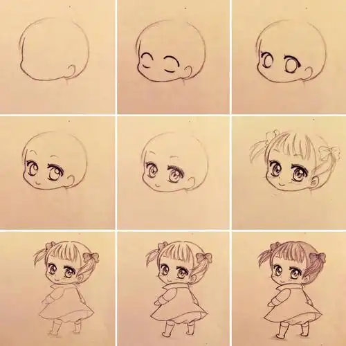 q版动漫人物绘画步骤,不会的小伙伴码起来吧!