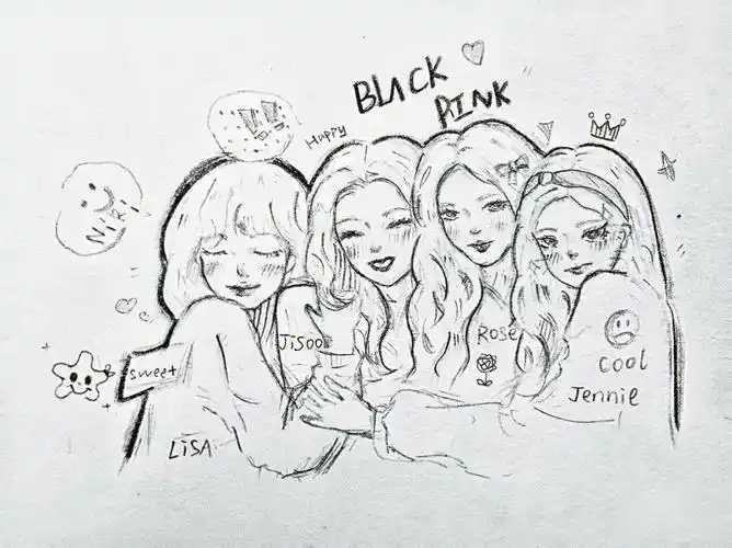blackpink手绘哪张好看点