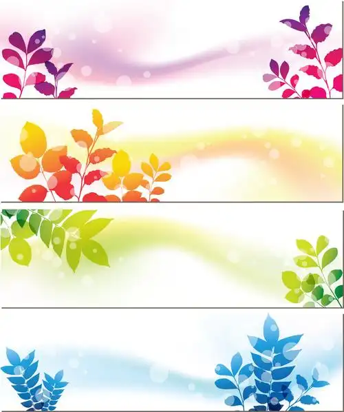 时尚花纹花卉横幅素材矢量素材下载(图片id:191485)_-画册设计-矢量