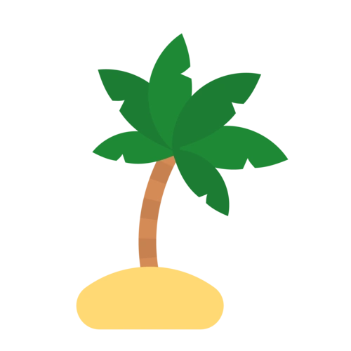 夏季夏天暑假海边椰子树免扣素材