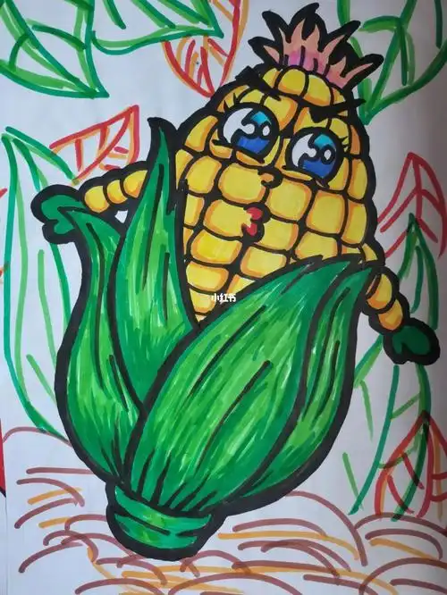 30分钟儿童画玉米