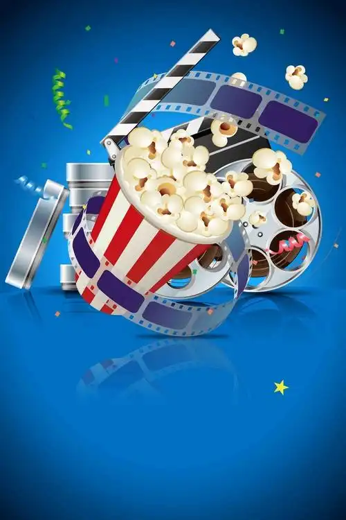 简约电影院促销海报背景模板免抠素材免费下载_觅元素51yuansu.com