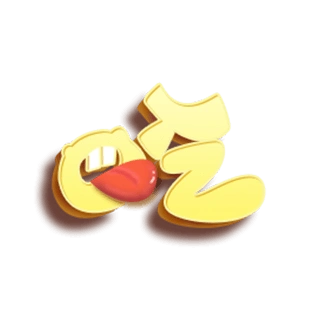 可爱设计字体吃舌头艺术字