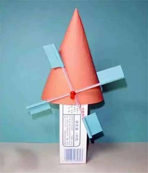 儿童趣味小手工 用牙膏盒制作简单好玩的风车