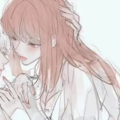 抖音情头动漫一男一女很火好看图片