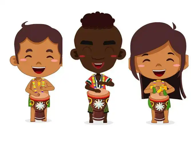 昆明花园幼儿园非洲鼓兴趣班汇报课堂