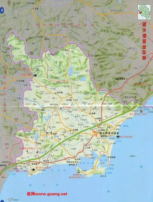 新版--海南陵水地图