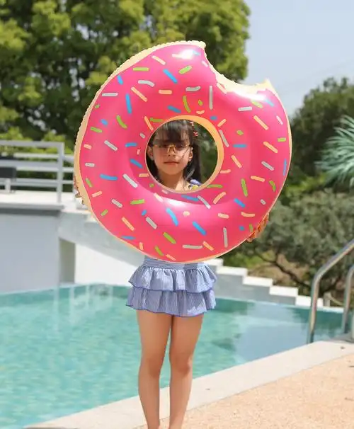 儿童充气游泳圈70cm学游泳浮圈加厚甜甜圈幼儿宝宝救生圈现货批发