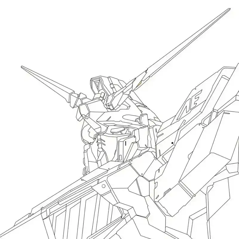 画个线,填个色#画画 #高达 #装饰画  - 抖音