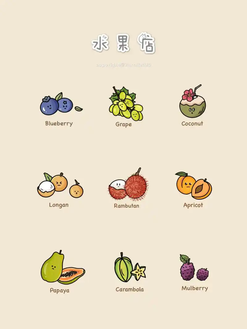 《水果店》简笔画完结篇089905 73看了这么多 你学废了几种