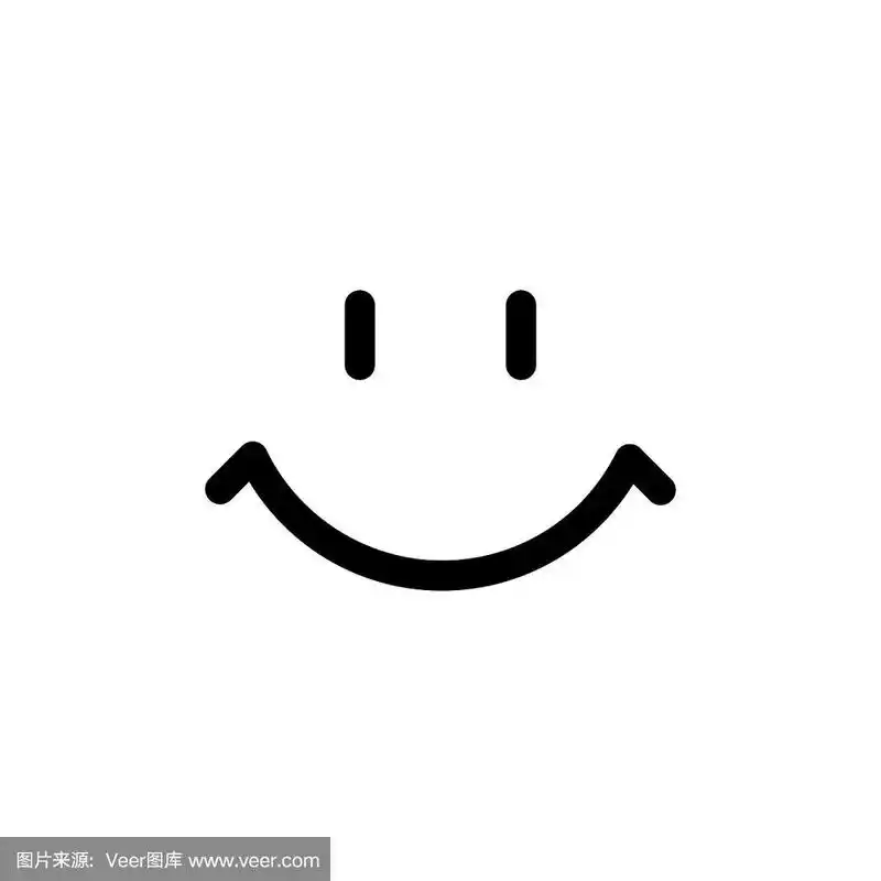 笑脸简单矢量插图孤立在白色背景.