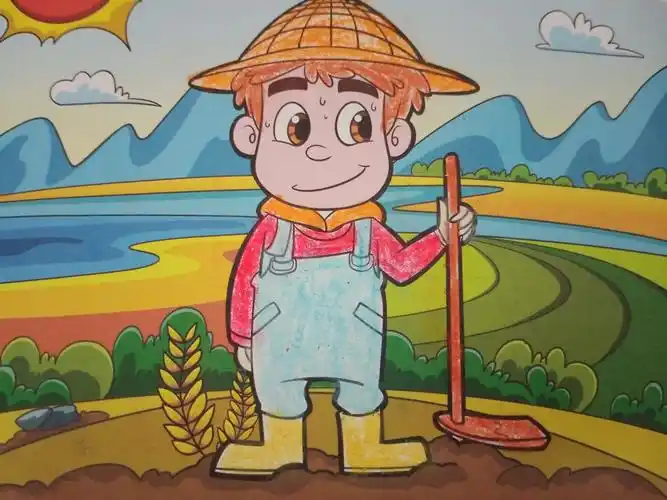 《农民》镰刀锄头手中拿,农民伯伯真伟大.