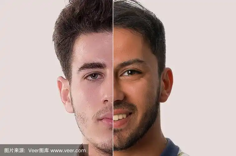 灰色背景下的两面人