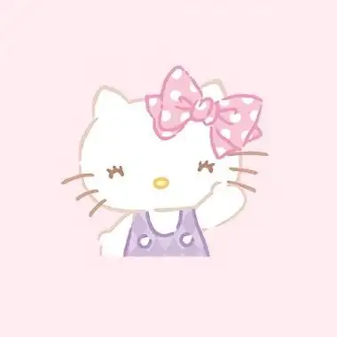 少女心满满的粉色系凯蒂猫头像,卡通头像图片