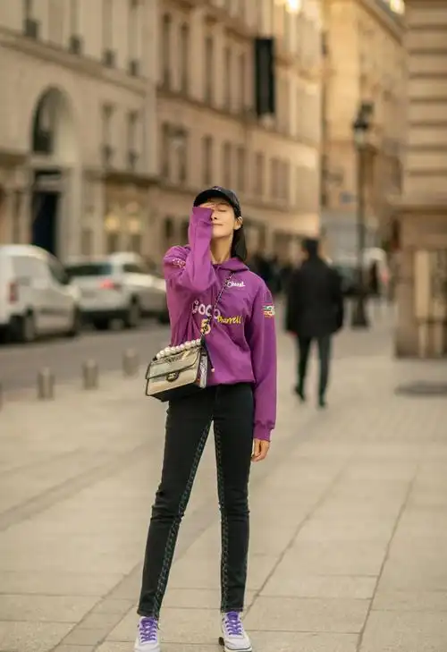 宋茜巴黎街头随性街拍照片,明星,性感,宋茜,街拍,摩登,歌手,大陆女