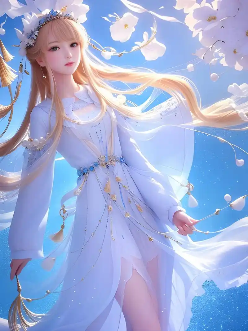 ai绘画「蓝色系壁纸」[比心] #二次元美图#  #ai绘画#  #百度ai绘图黑