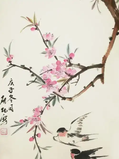 国画桃花