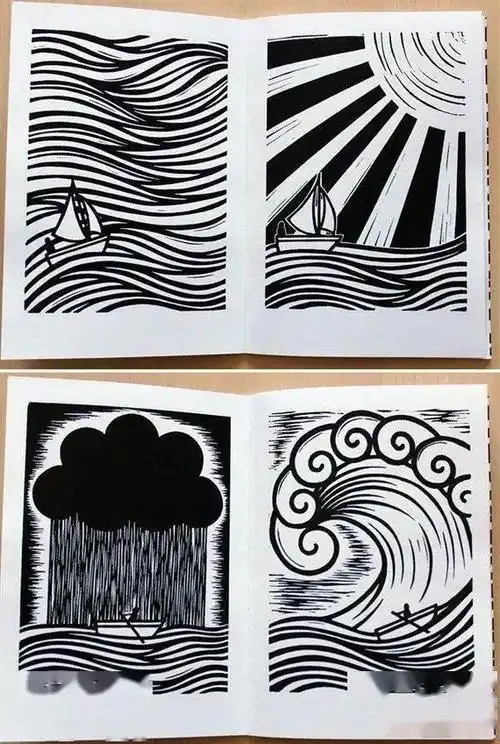 素材分享15张可爱的版画创意美术作品