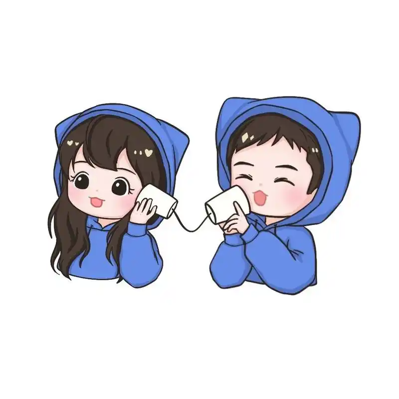 q版情头|可爱大头互动情侣头像       图片参考来自网络