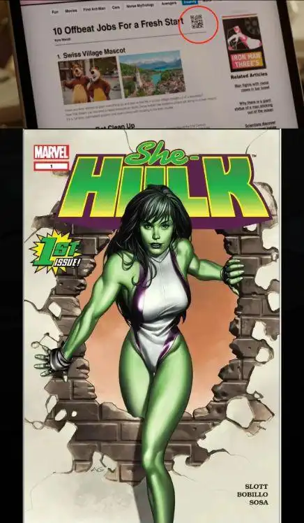 右边又出现了二维码,扫进去发现是女浩克的漫画,相关漫画链接上次小夏