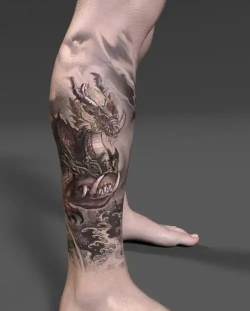 饕餮纹身图案半臂