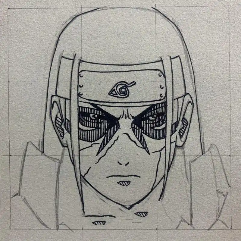 【火影忍者系列】千手柱间头像手绘过程 空闲摸个鱼 	 难度:9999