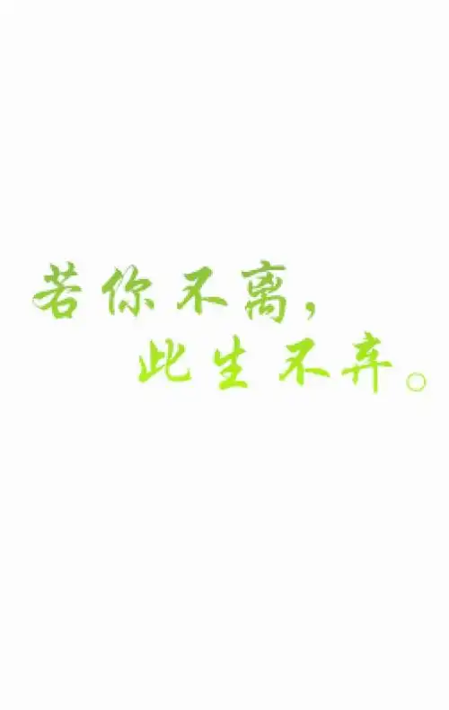 你若不离,此生不弃