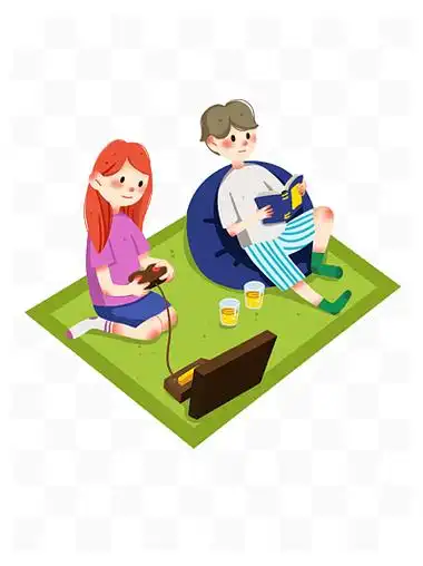 宅生活打游戏的小女孩