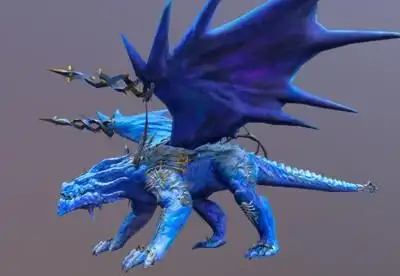 卡通 手绘 冰龙  dragon 冰霜巨龙  寒冬飞龙