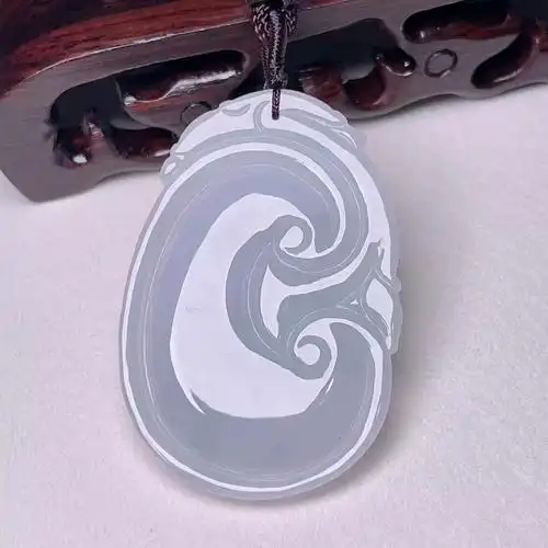 天然缅甸翡翠a货吉祥如意吊坠天然石挂件带证书送节日礼物玉珠子