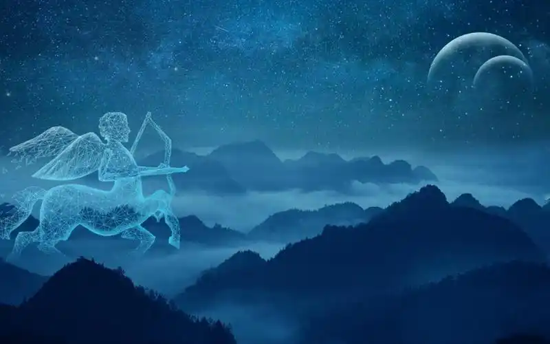 射手座梦幻星空插画