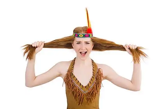 印第安女人,隔绝,白色