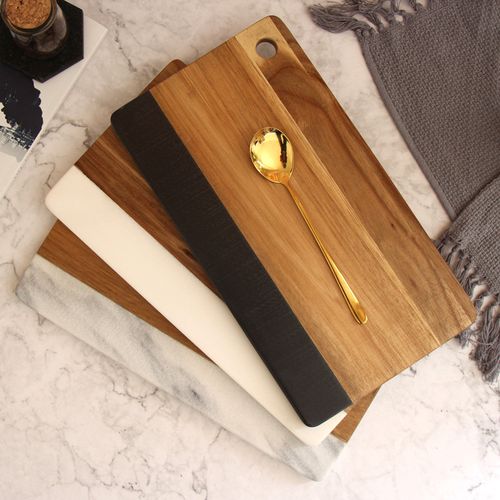 日式木板拼接大理石寿司盘黑色茶盘甜品水果盘厨房置物砧板平板盘