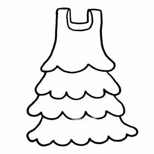 漂亮裙子简单画图片女孩裙子的画法 - 育才简笔画