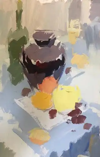 温州九山画室色彩静物—色稿1-2套色练习