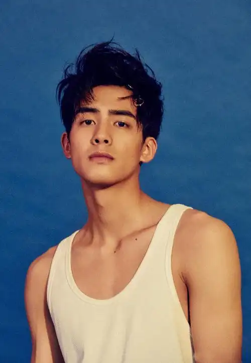 帅哥宋威龙蓝色系清爽写真图片