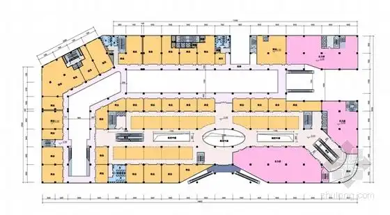 现代综合商业街区平面图