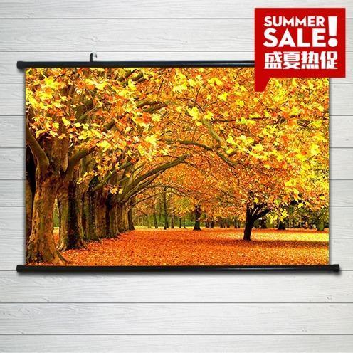 唯美风景画黄金满地海报客厅家居墙贴简约玄关山水装饰财运墙挂画