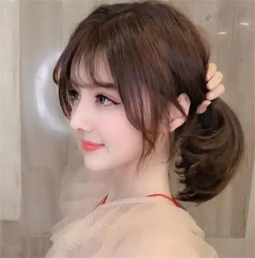 韩式八字空气刘海韩剧女主必剪的刘海发型