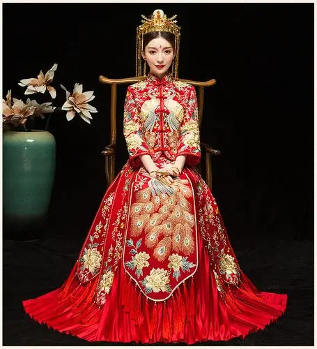 秀禾服新款2020秋冬新娘结婚中式婚纱礼服嫁衣敬酒服孕妇喜服秀和